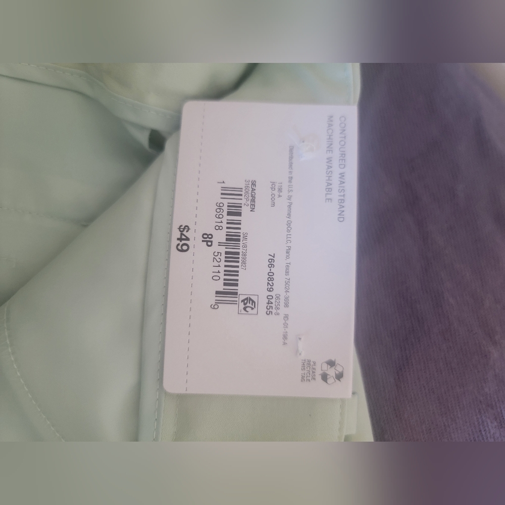 Liz Claiborne 8P NWT Mint Green Pants - Picture 3 of 6
